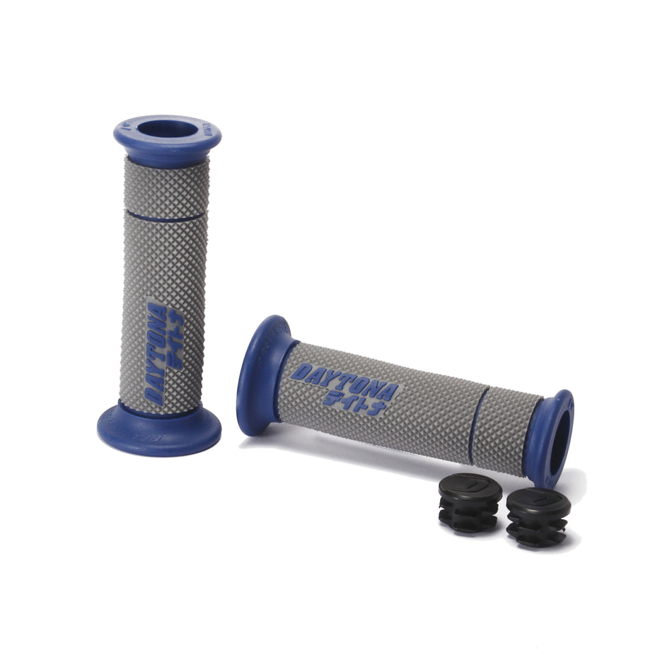 Daytona Road Race Grip, Blue Grey  115mm - With 2pcs of end cap, black color.