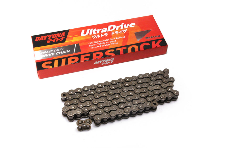 Pit-In Rantai Black Daytona Ultra Heavy Duty, 428HSB X 140L, Chain Solid Bushing