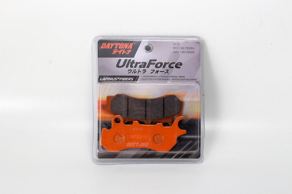 Kampas Rem Racing Daytona Lapinus Fiber PCX 150 (Fr), ADV150 (Fr) CBS