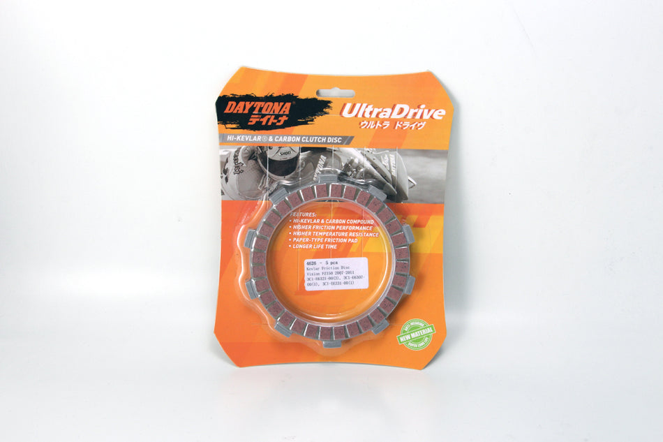 Kampas Kopling Ultra Drive Kevlar Friction Disc, 3pcs, Orange, VXN150R, R15 VVA,(2ND/BK6)