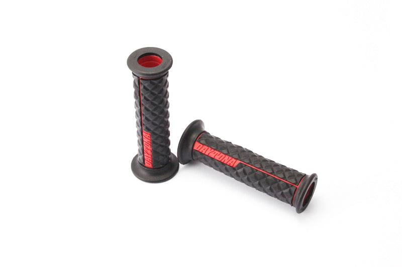 Daytona Slash Grips DAYTONA 120mm 7/8", Red/Black..Open-End, Dual Compound