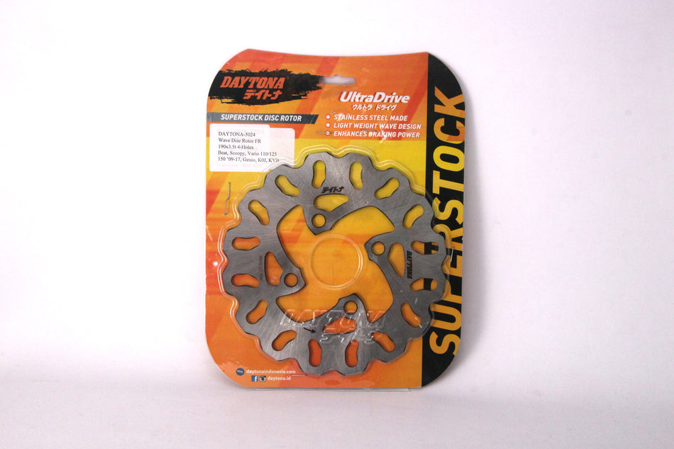 Disc Rotor Daytona Superstock Front, Beat/Fi/ESP, Scoopy, Genio, K1A/K0J/KVB/K81
