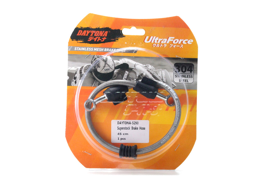 Selang Rem Racing Daytona 45cm, Transparan, Tahan Karat, Belakang Sonic, Ninja RR, Vixion, R25, MX King