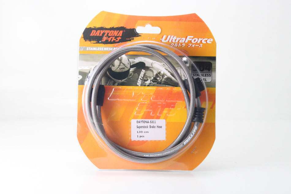 Selang Rem Racing Daytona 130cm, Transparan, Tahan Karat, CRF150, WR155, KLX150