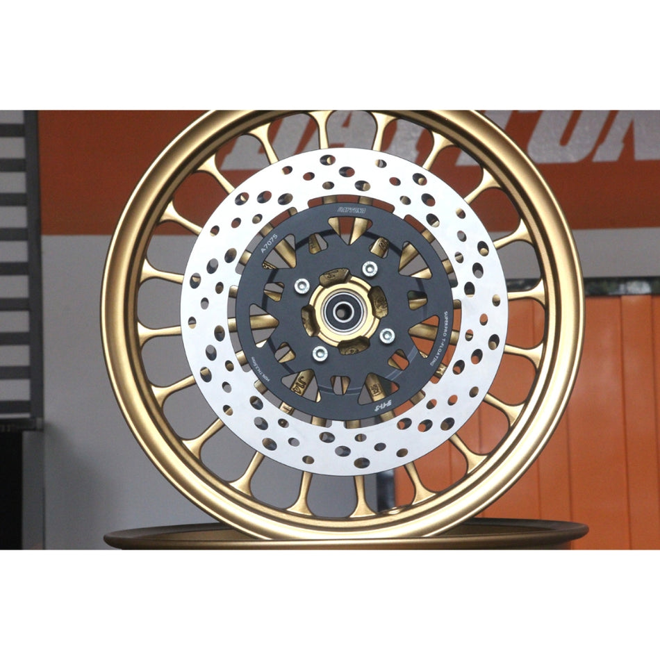 Disc Rotor Superpro T-Floating Disc, Tornado Holes Honda Beat (Fr), Ø260 with BRKT, Black