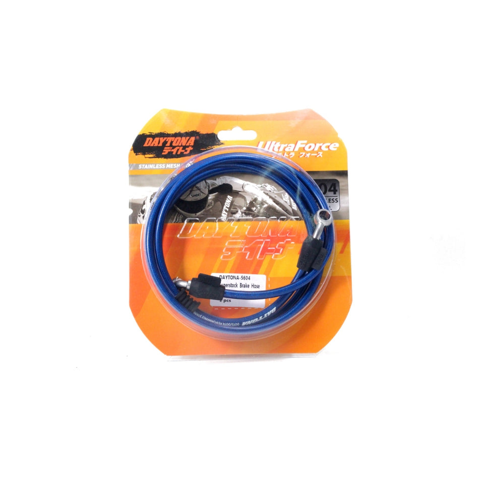 Selang Rem Racing Daytona 210cm, Biru, Tahan Karat, 90°&45°