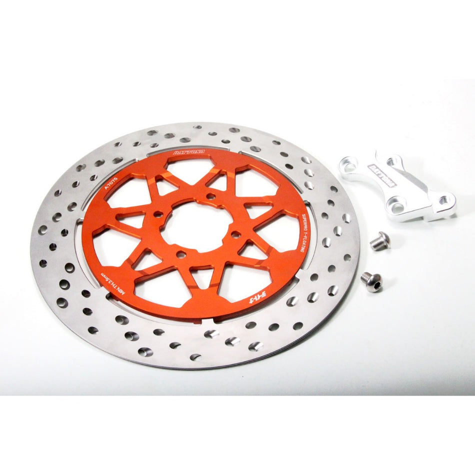 Disc Rotor Disc Superpro T-Floating Disc, Tornado Hole Yamaha Jupiter Z FR, Ø300 With BRKT, Orange
