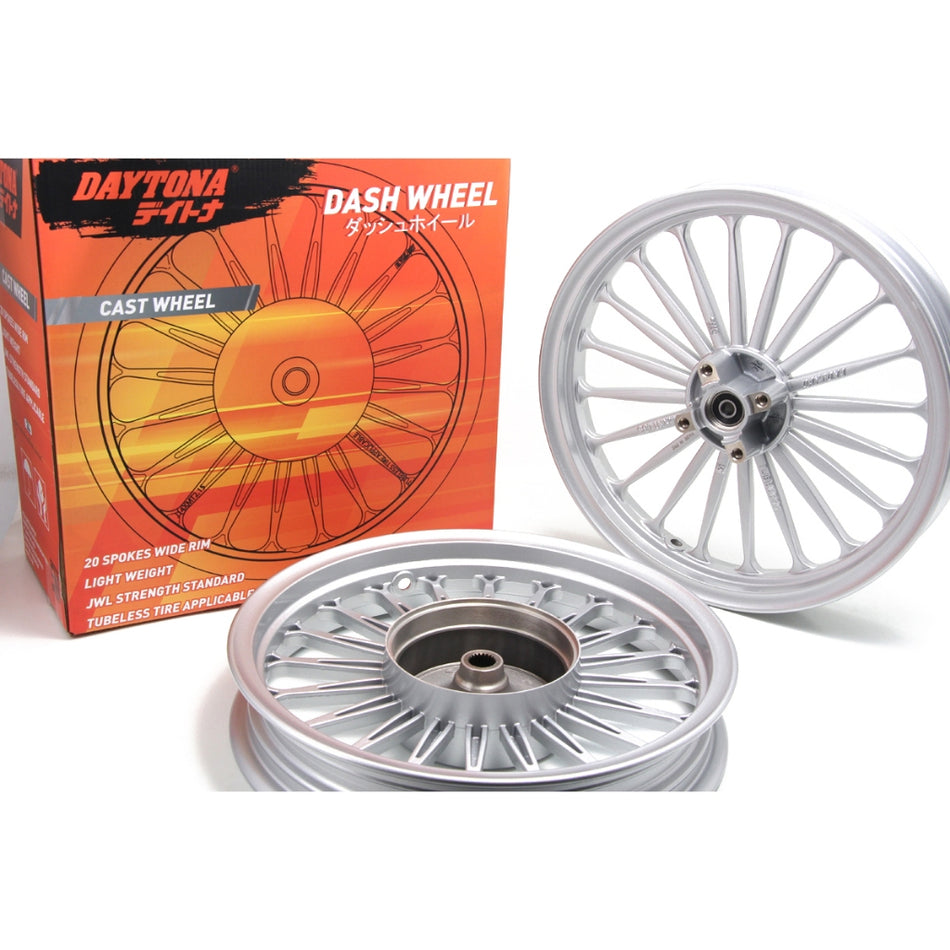 Velg Daytona Dash wheel, Silver, Yamaha Mio Sporty (Fr) MT1.85x14 (Rr) MT 2.15x14