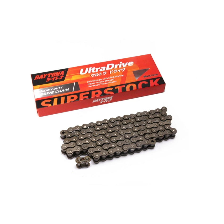 Rantai Black Daytona Ultra Heavy Duty, 428HSB X 140L, Chain Solid Bushing