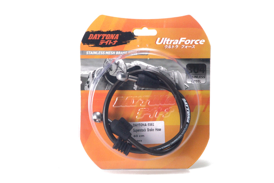 Selang Rem Racing Daytona 60cm, Carbon Black, Tahan Karat, SupraX125 (Rr), MX135 (rr)