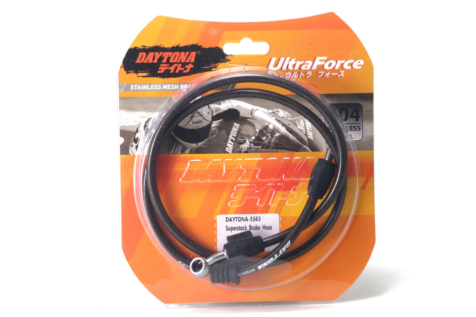 Selang Rem Racing Daytona 110cm, Carbon Black, Tahan Karat, Nmax Non-ABS, PCX160